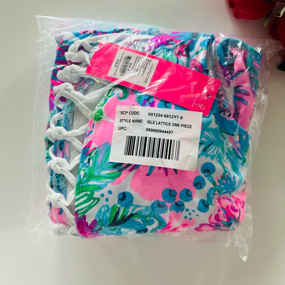 Lilly Pulitzer Isle Lattice One-Piece Swimsuit - Picture 8 of 9